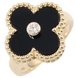 Anel Van Cleef & Arpels Vintage Alhambra Onyx
