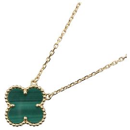 Van Cleef & Arpels Vintage Alhambra Malachit Halskette