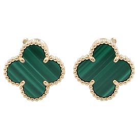 Pendientes Van Cleef & Arpels Vintage Alhambra Malachite