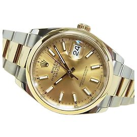 ROLEX Datejust36 SS xYG champagne Ref.126203 Mens