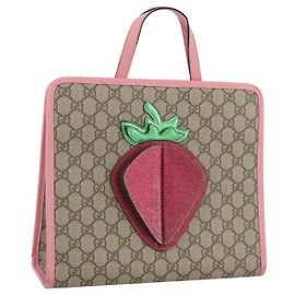Borsa per bambini GUCCI GG Supreme PVC Beige 630589 Auth 204842A