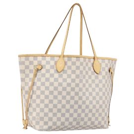 Bolso Tote LOUIS VUITTON Damier Azur Neverfull MM N41605 LV Auth 202304