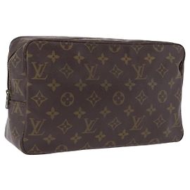 LOUIS VUITTON Monogram Trousse Toilette 28 Clutch Bag M47522 LV Auth 202993