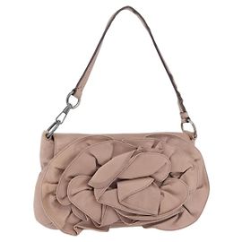 Autre Marque SAINT LAURENT Naja Schultertasche Leder Rosa Silber Auth 204375