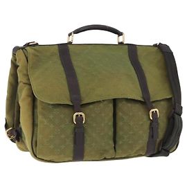 LOUIS VUITTON Monogram Mini Sac Maman Bag TST Khaki M42351 LV Auth 199817