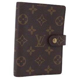 LOUIS VUITTON Monogram Agenda PM Day Planner Cover R20005 LV Auth ar14249
