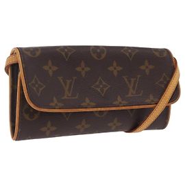 LOUIS VUITTON Monogram Pochette Twin PM Shoulder Bag M51854 LV Auth 203072A