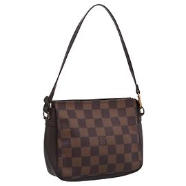 LOUIS VUITTON Damier Ebene Trousse Makeup Pouch N51982 LV Auth 201504A
