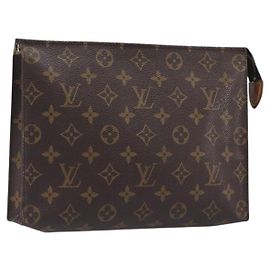LOUIS VUITTON Monogram Poche Toilette 26 Pouch M47542 LV Auth 201386