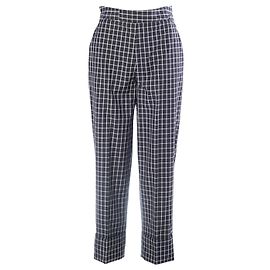 Pantalones de talle alto a cuadros blanco y negro Vivienne Westwood