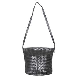 Borsa a secchiello crossbody Intrecciato Bottega Veneta vintage nera