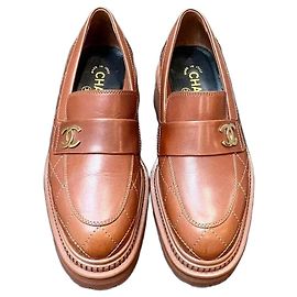 Chanel Ballerine in Pelle Marrone Taglia 35.5