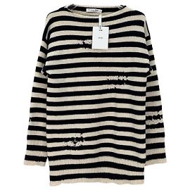 Autre Marque Pull Dior en cachemire rayé avec détails brodés