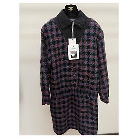 Abito Chanel in Tweed Multicolore Taglia 36