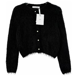 Autre Marque Pull Dior en laine noir avec perles