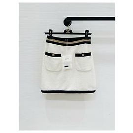 Gonna Chanel Cruise in cotone bianco