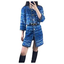 Chanel Greece series Tweed Jacke Navy Größe 34