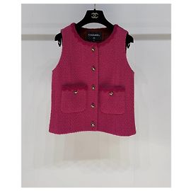 Top Chanel Metiers d'Art in Tweed Viola Taglia 36