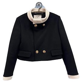 Céline Jacke aus Kaschmir in Schwarz