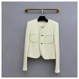 Céline Wool Monogram Jacket Ecru