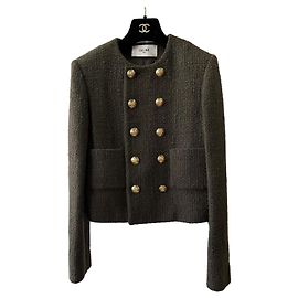 Céline Green Wool Double Breasted Jacket