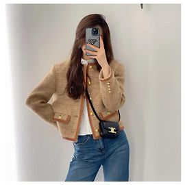 Céline Tweed Jacket with Gold Tone Buttons
