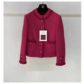 Chanel Metiers d'Art Tweed Jacket Red Size 34