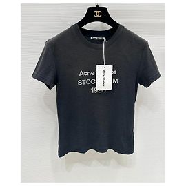 Top Acne Studios de algodão estampado manga curta XS