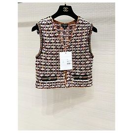 Top Chanel in lana multicolore taglia 34
