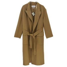Loewe Mantel aus Kaschmir in Khaki