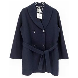 Casaco Hermès de lã azul marinho