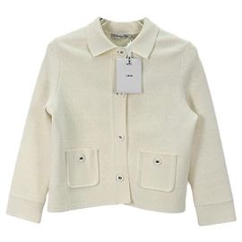 Autre Marque Giacca Dior Bianca in Viscosa Trapuntata