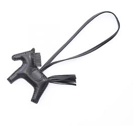 Handtaschenanhänger Hermès Rodeo PM So Black