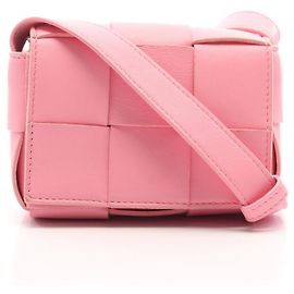 Borsa a mano Bottega Veneta CANDY Cassette Mini in rosa