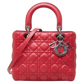 Bolso Satchel Lady Medium Cannage Christian Dior