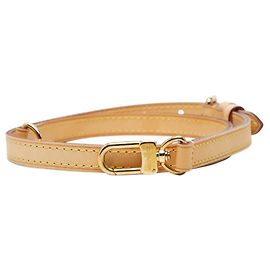 Correa de hombro de cuero beige Louis Vuitton