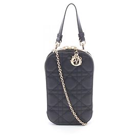 Borsa a mano Christian Dior Lady Dior Cannage con porta telefono