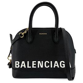 Balenciaga Logo Ville Leather Medium