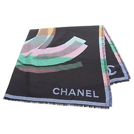 Chanel Coco Mark Silk & Cashmere Stole