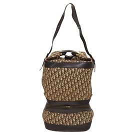 Christian Dior Vintage Trotter Street Chic Pocket Hobo Diorissimo Canvas Medium