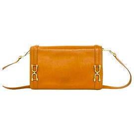 Gucci Vintage Horseshoe Hardware Leather Semi-Shoulder Bag