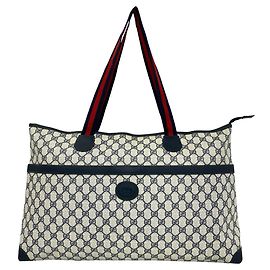 Bolso Tote de piel Gucci Vintage Sherry Line GG Logo