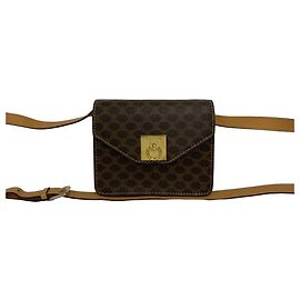 Céline CELINE Mini Schultertasche aus Leder Vintage Macadam Blazon Pattern