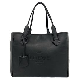 Bolso Tote de piel Loewe Vintage Heritage con logotipo grabado