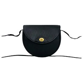 Bolso de hombro de cuero con estampado de panal vintage Christian Dior