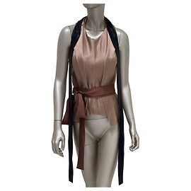 Autre Marque Top halter drappeggiato in seta Juan Carlos Obando Taglia 4 usato