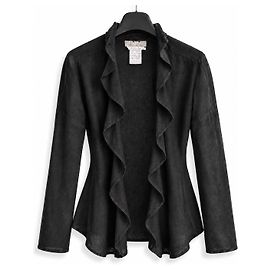 Max Mara Puro Lino Women's Black 100% Linen Cardigan Jacket – Made in Italy – IT 38