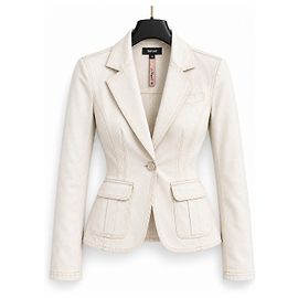 Blazer ajustado blanco para mujer Just Cavalli – Hecho en Italia – Talla M