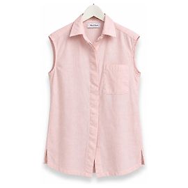 Max Mara Puro Lino Women's Pink 100% Linen Sleeveless Shirt Blouse – IT 40