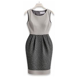 Max Mara Women's Grey Two-Tone Pleated Dress – IT 42 – Made in Italy